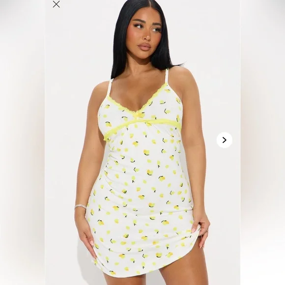 Women's Lemonade Dreams Pointelle Cami Pajama Sleep Dress Combo in Yellow Size Small | Fashion Nova